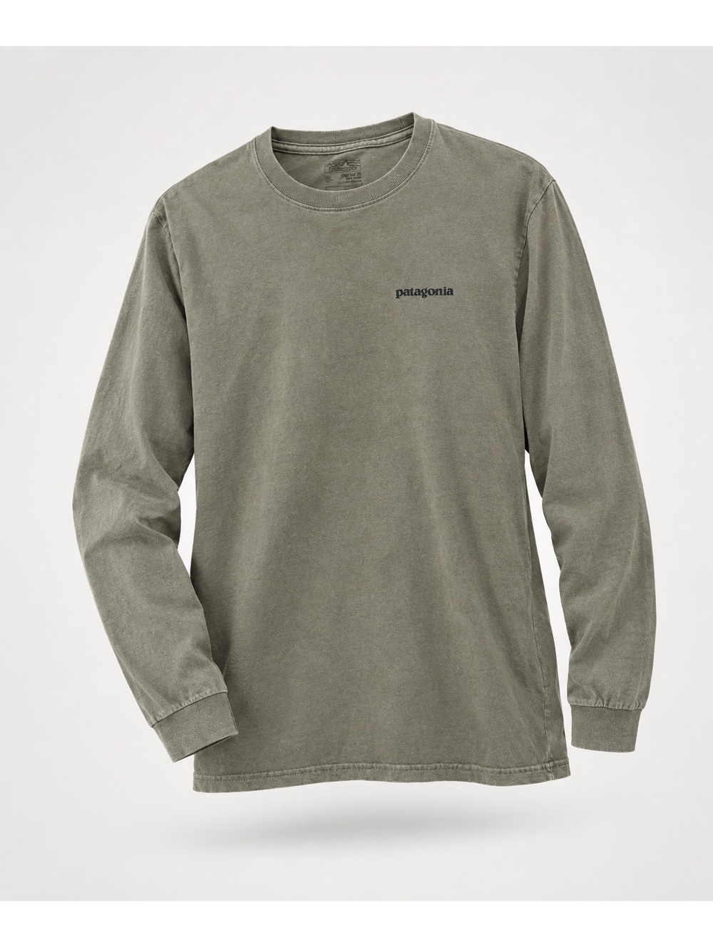 Patagonia Fitz Roy Long Sleeved Trout Organic Cotton TShirt Sz S Gorpcore Green